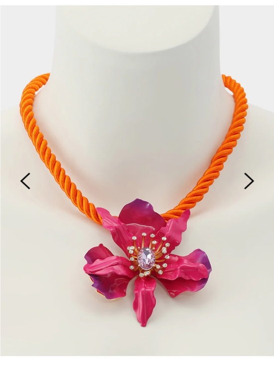 Betsey Johnson Jewelry - Betsey Johnson Orchid Statement Necklace